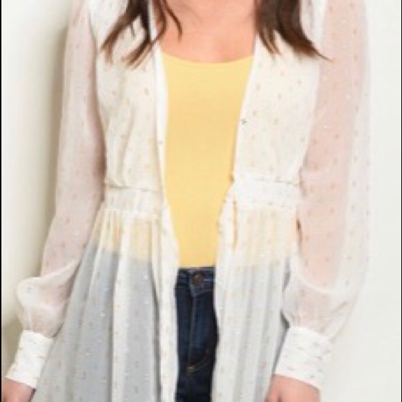 🌵Ivory gold kimono - Picture 4 of 4